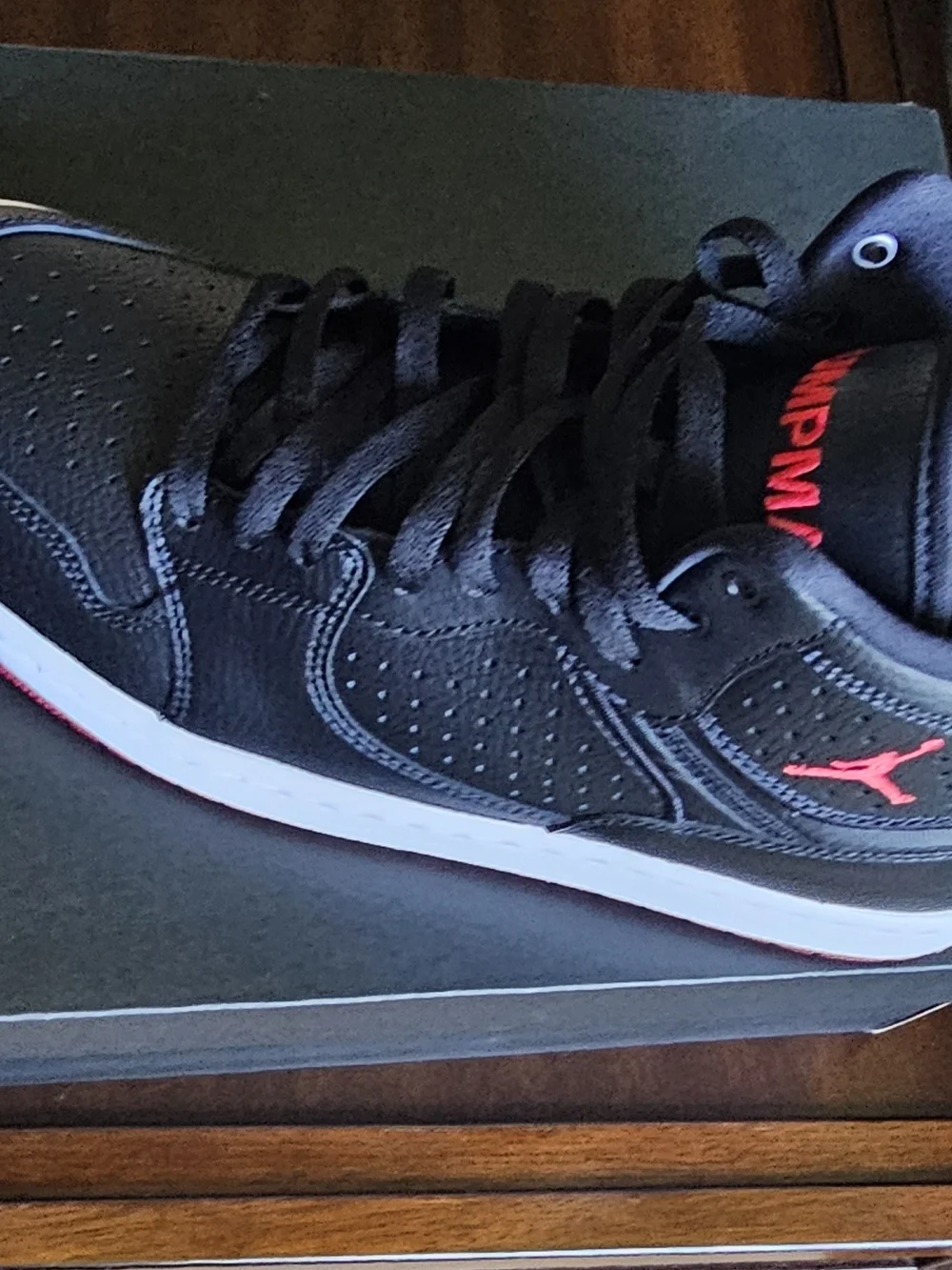 Nike Air Jordan Men's Black/Red High-Top Sneakers